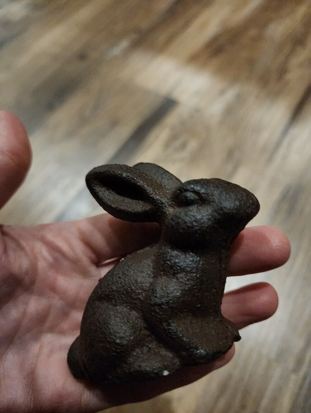 Small cast iron rabbit